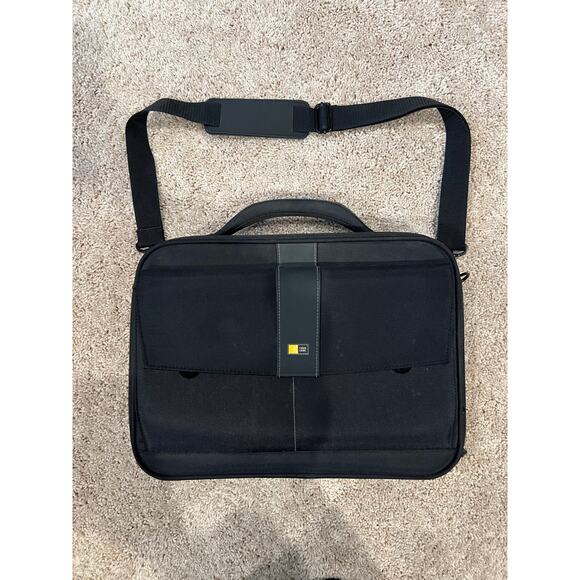 Case Logic Laptop Messenger Bag 17"x12"x3" w/ Carrying Strap Handle Black Unisex - Picture 1 of 4